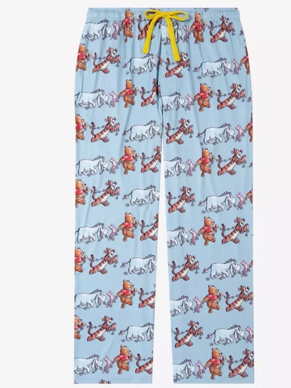 Disney Winnie the Pooh Light Blue Pajama Pants with Yellow Drawstring - Picture 2 of 16